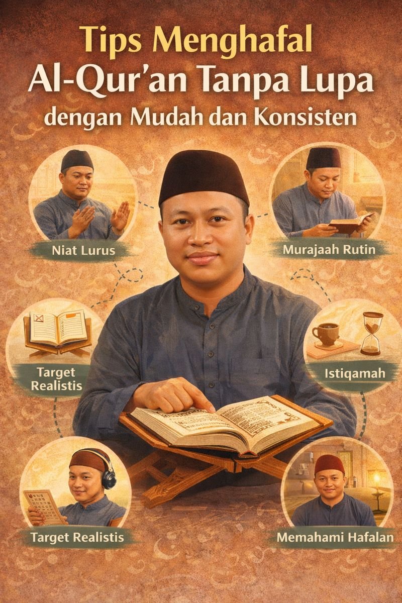 tips menghafal al quran, hafalan quran konsisten, cara murajaah efektif